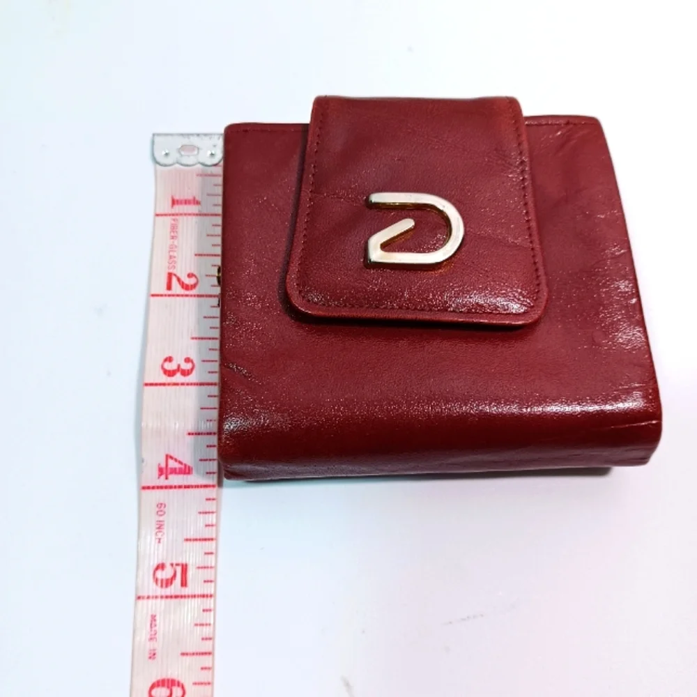 Vintage  Buxton Women BiFold Wallet, Deep Red/Brown